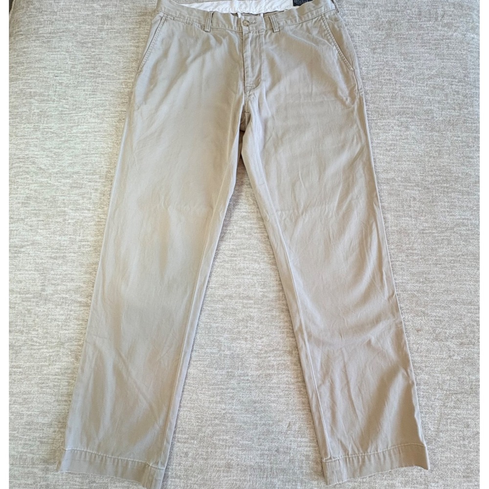 Polo Ralph Lauren Pants Mens 35x32 Khaki Classic Fit Chino Cotton Twill Beige